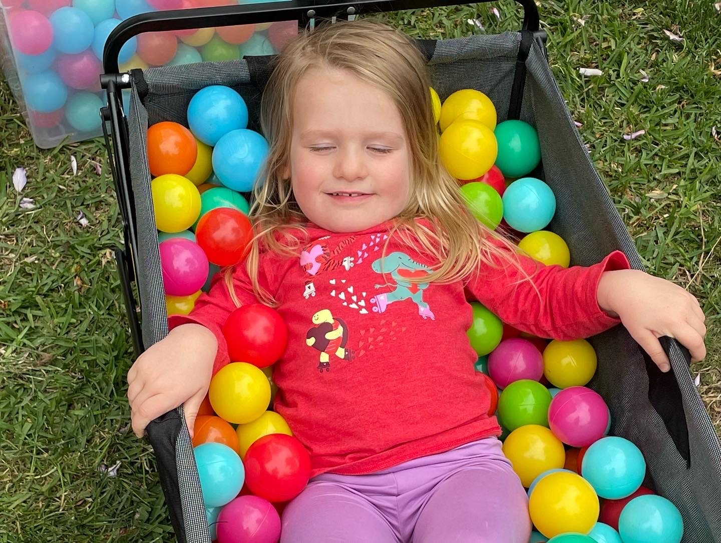 Daphne in a ball pit
